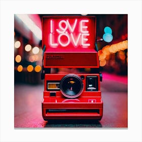 Love Polaroid Canvas Print