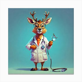 Doctor Deer 1 Canvas Print