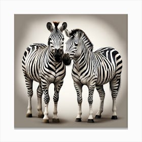 Pair of zebras Canvas Print