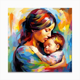 Mother And Child 29 Canvas Print