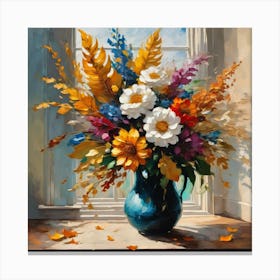 Flowers In A Vase Canvas Print