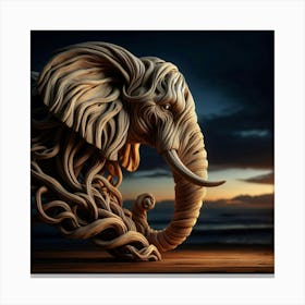 Tangled Elephant Canvas Print