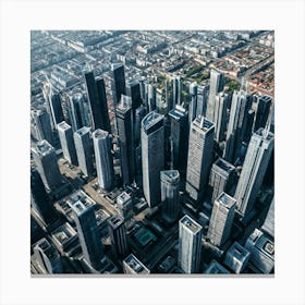 Aerial View Of Skyscrapers Canvas Print