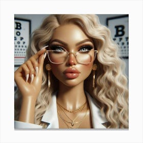 Eyeglasses Doctor Diva Canvas Print