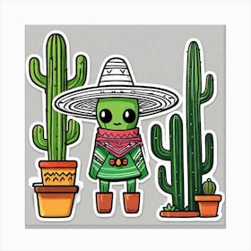 Mexican Cactus 18 Canvas Print