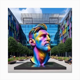 Lionel Messi Sculpture Canvas Print