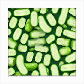 Cucumber As A Frame (83) Canvas Print