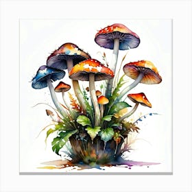 Mushrooms In A Pot Canvas Print