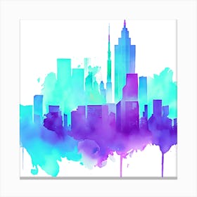 New York Watercolour 1 Canvas Print