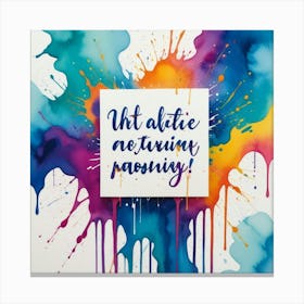 Watercolor Painting 3 Canvas Print