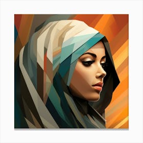 Abstract Geometric Saudi Woman 03 Canvas Print