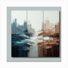 Abstract Cityscape Painting Canvas Print