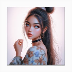 Asian Girl Canvas Print