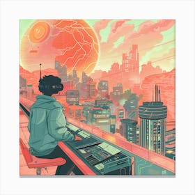 Futuristic Cityscape 4 Canvas Print