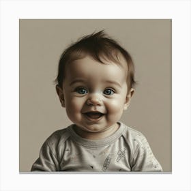 Default Trendy Baby Hapiness Drawing 2 Canvas Print