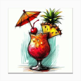 Tropical cocktail 18 Canvas Print