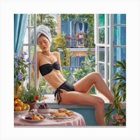 Girl In A Bikini 2 Canvas Print