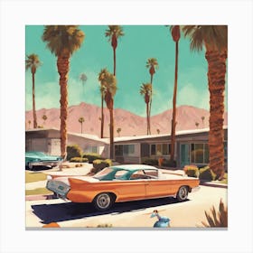 Palm Springs Ride Art Print 1 Canvas Print