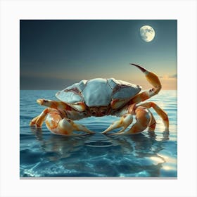 Crab In The Ocean 5 Canvas Print