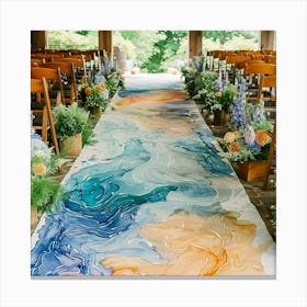 Watercolor Wedding Aisle Decor 17 Canvas Print