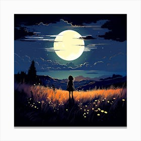 Full Moon Night Canvas Print