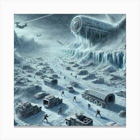 Glacial Cataclysm Effect Canvas Print