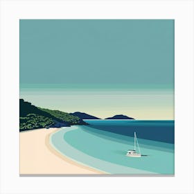 A Whitsunday Islands In Australia Minimal 4 Canvas Print