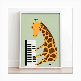 Giraffe Playing Piano 2 Canvas Print