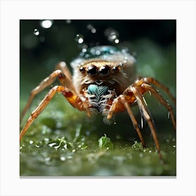 Leonardo Diffusion Xl A Majestic Arachnid Several Times Larger 0 (2) Upscayl 4x Realesrgan X4plus Anime Canvas Print