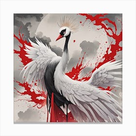 Samurai Crane Canvas Print