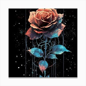 Rose In Space 1 Canvas Print