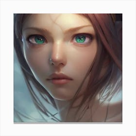Elven Girl Hyper-Realistic Anime Portraits 1 Canvas Print