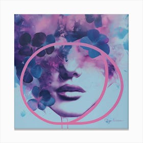 Purple floral woman poster Canvas Print