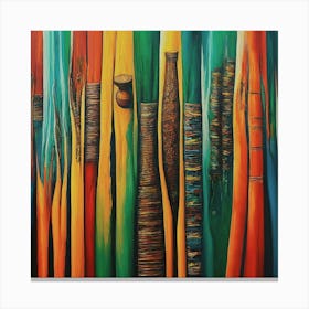 Colorful Sticks Canvas Print