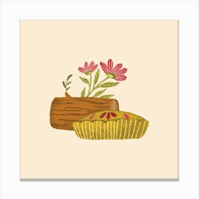 Apple pie with woods Canvas Print