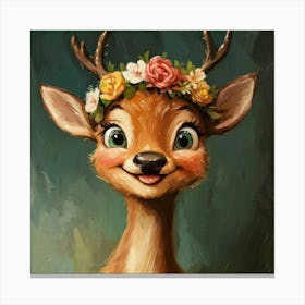 Deer Painting Canvas Print