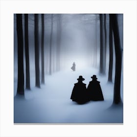 Two Ghosts In The Woods Canvas Print