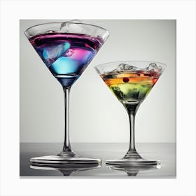 Rainbow cocktails Canvas Print