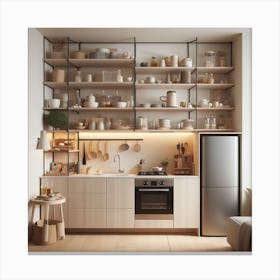 Small kitchen design idea Canvas Print