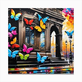 Butterflies In Paris 16 Canvas Print