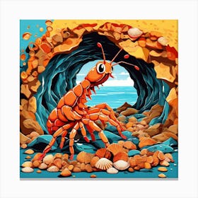 Prawn In The Cave Canvas Print