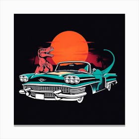 Dinosaur Car 1 Canvas Print