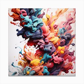 Colorful Splashes 1 Canvas Print