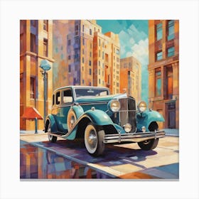 Old Car In The City 1 Canvas Print