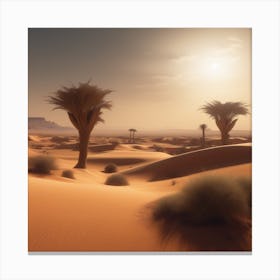Sahara Countryside Peaceful Landscape Perfect Composition Beautiful Detailed Intricate Insanely De (15) Canvas Print