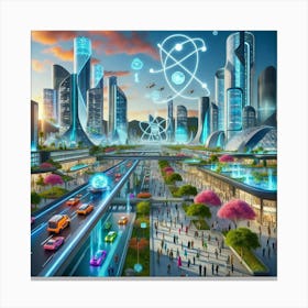 Futuristic Cityscape 6 Canvas Print