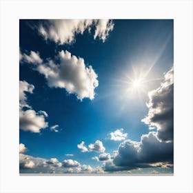 Blue Sky With Clouds 5 Canvas Print