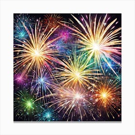 Fireworks In The Sky 18 Canvas Print