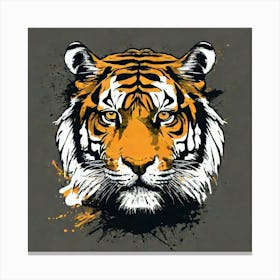 Illustration grunge Tiger Canvas Print