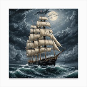 moody seas 13 Canvas Print